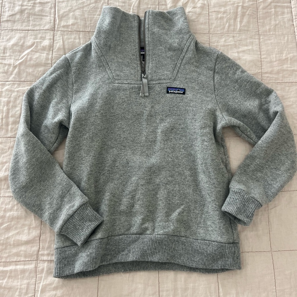 Wool Blend Patagonia quarter zip sweater - small